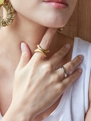 Chain Ring N1_Gold/Silver