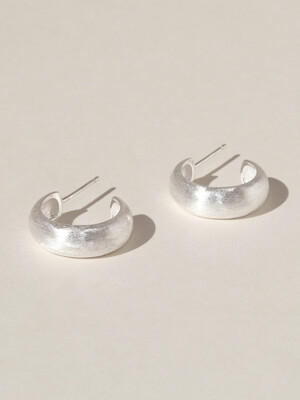 Matt Hoop Earring (silver925)(2color)