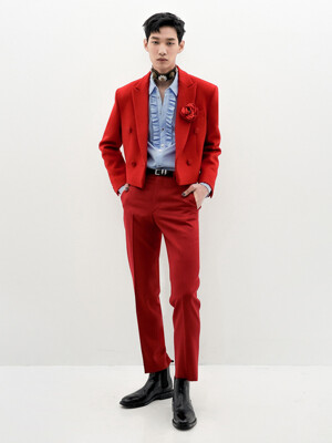 Wool-Twill Trousers(Red)_UTH-FP51