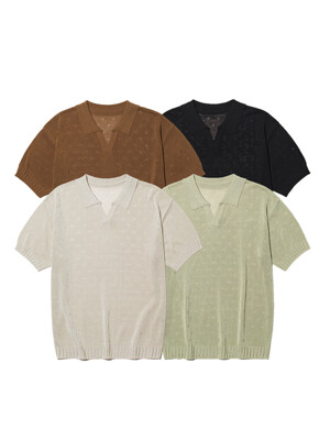PUNCHING HALF COLLAR KNIT / 4 COLOR