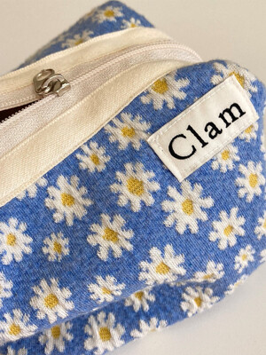 Clam round pouch _ Egg flower