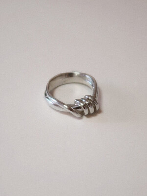 Double Coiled Ring Silver