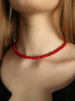 red ball necklace