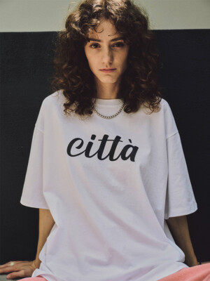 CITTA Signature Logo Overfit T-shirt(Hot Summer)_CTT331(White)