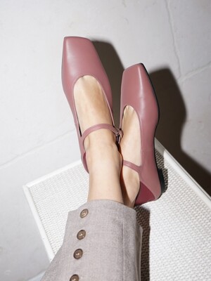 Melody Mary Jane Babouche / YY9A-F11 Rose pink+Burgundy