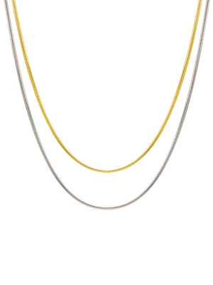 Boa chain two tone necklace