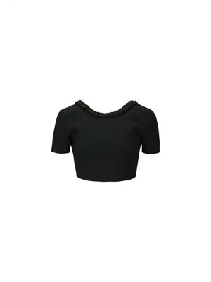 OPEN BACK CROPPED TOP (BLACK)