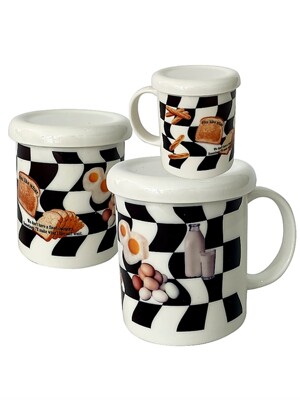 Checker Simple Mug (Morning, Black)