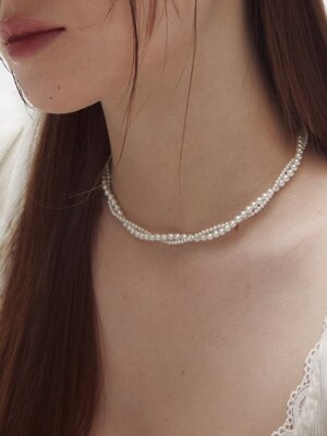 Pearl mix necklace (2 type)