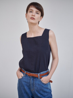 22MN linen sleeveless blouse [NA]