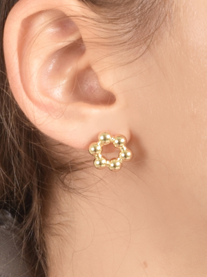 HB017 Round flower earrings