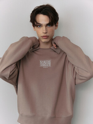 MOUVEMENT CLASSIC LOGO COLLAR SWEATSHIRT brown