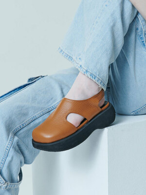 Bony flatform sandals(Tan)