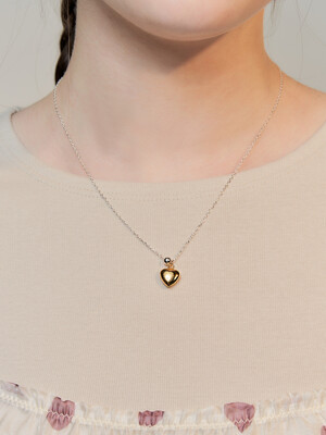 combi heart ball necklace
