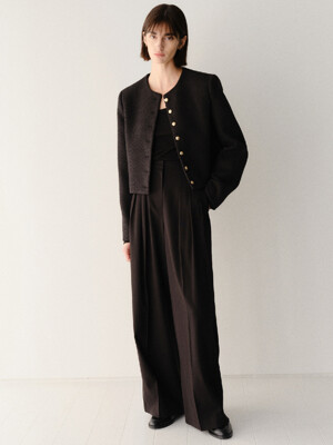 pleated trousers_black