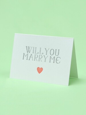 Will You Marry Me 윌유 메리미 레터프레스 프로포즈 카드
