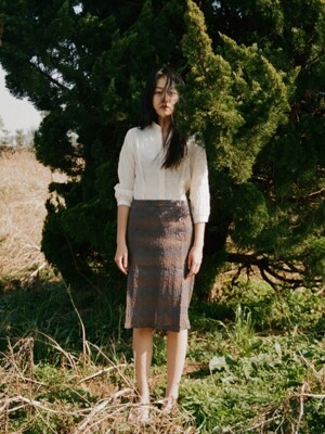 H-midi skirt, brown