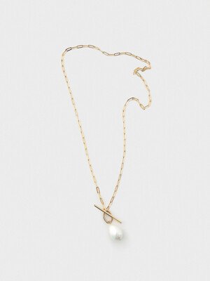 ot pearl drop necklace (gold)