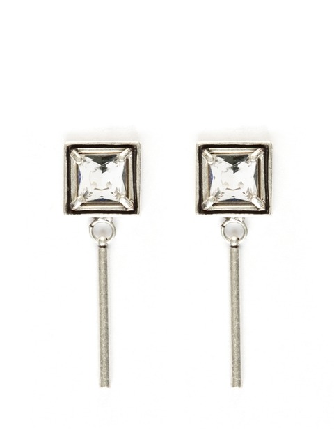  SQUARED SHORT LINE EARRINGS