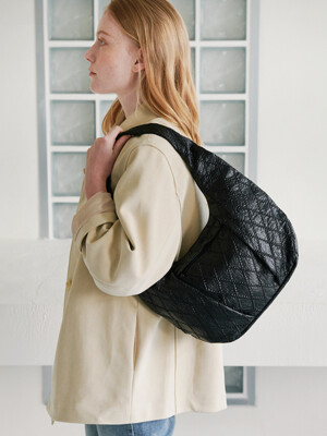 oval bag - pattern black