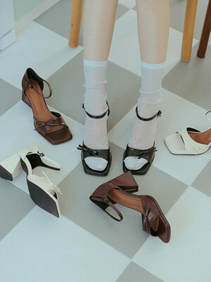 ljh7060  petit ribbon chunky heel sandal _ 3colors