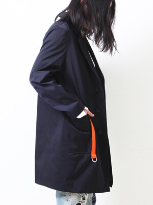 OVERSIZED RING COAT/NAVY