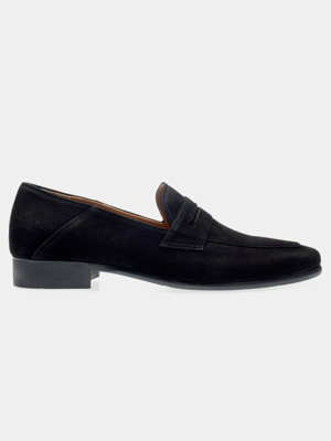 Luce_Penny Loafers Black suede / ALC027