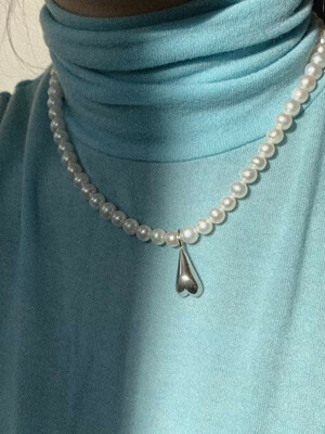[단독]love pearl necklace