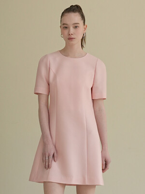 Mikado Silk Mini Dress Pink
