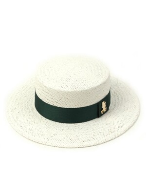 Green Line White Panama Hat 파나마햇