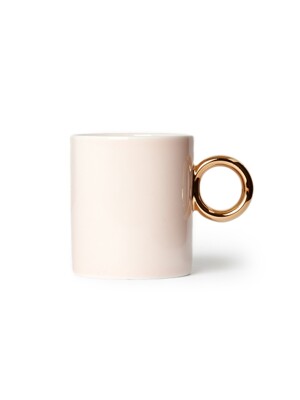 light pink gold mug