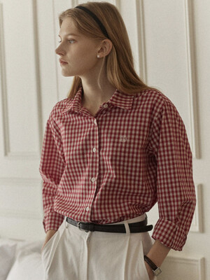 French Check Shirt - Red