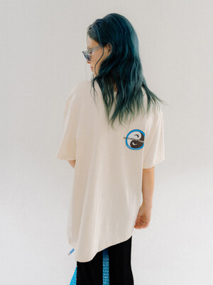 Dolphin Freedom Two-way T-shirt_Cream