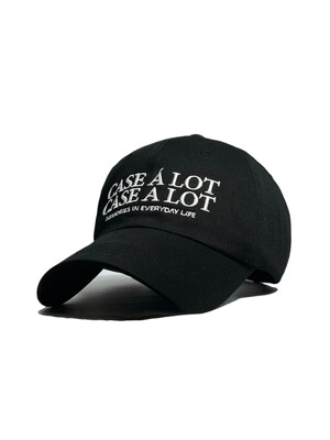 Slogon logo ball cap - black