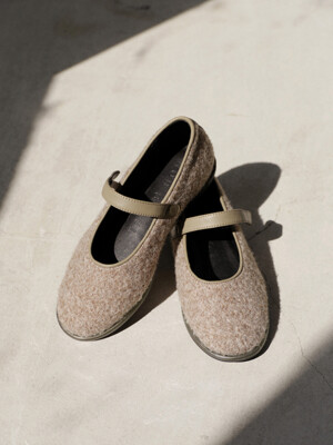 Danghye mary jane shoes Boucle Light brown