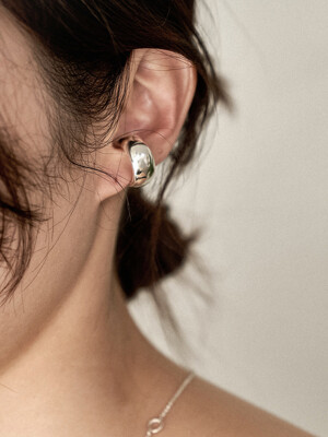 BIG BASIC EARCUFF SILVER/VERMEIL