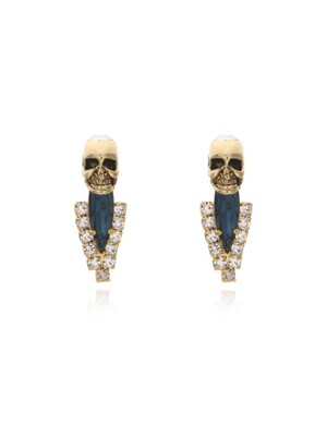 Skull Cap Earring_BLUE