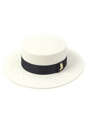 Navy Line White Panama Hat 파나마햇