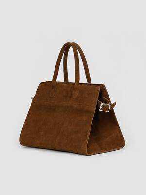 Calf Suede Classic Tough Work Bag (Brown)