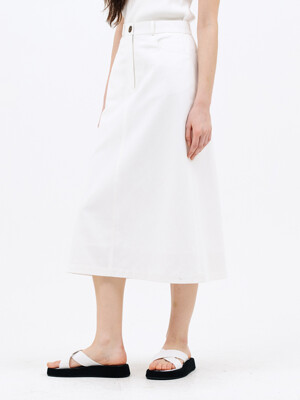 classic A line skirt_white