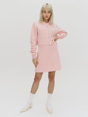Anna Knit Skirt - Sorbet Pink