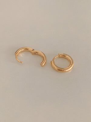 silver925 classic ring earrings (2color)