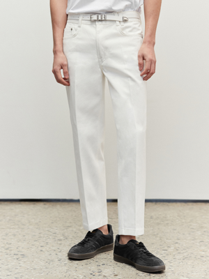 Dawn Cropped Tapered Jeans DCPT001Ivory