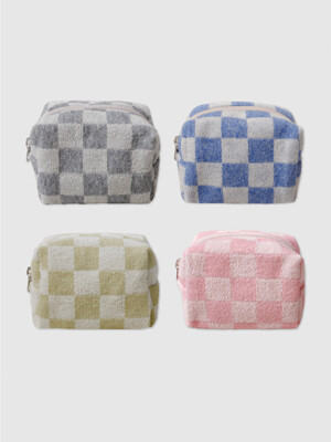 Checker Board  terry pouch (4colors)