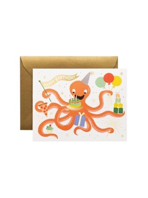 라이플페이퍼 Octopus Birthday Card 생일 카드