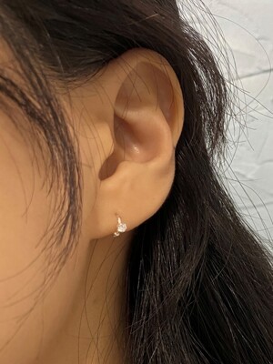 [단독] [Silver] Petit Cubic Ring Earrings