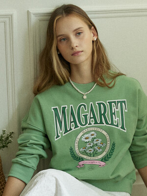 Margaret Artwork Sweatshirt - Moss Green