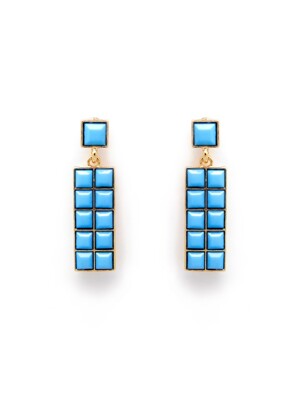 sky blue line earrings