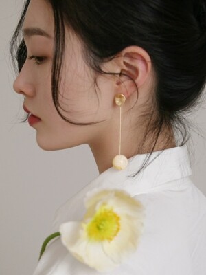 spring marble ball earrings