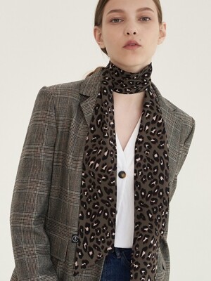 leopard tie scarf